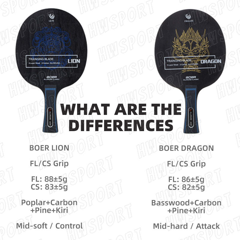 BOER LION DRAGON hoja de tenis - Table Tennis Zhang Jike reseña y precio
